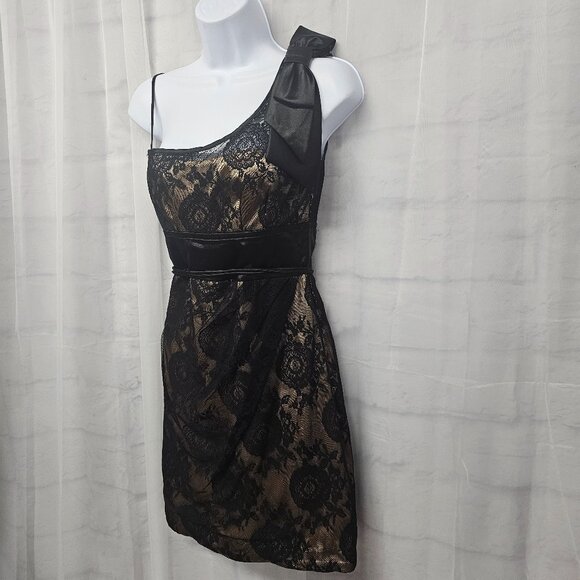 Teeze Me Dress Y2K Black Lace Vamp Coquette Whimsigoth Mini XS - Picture 6 of 12